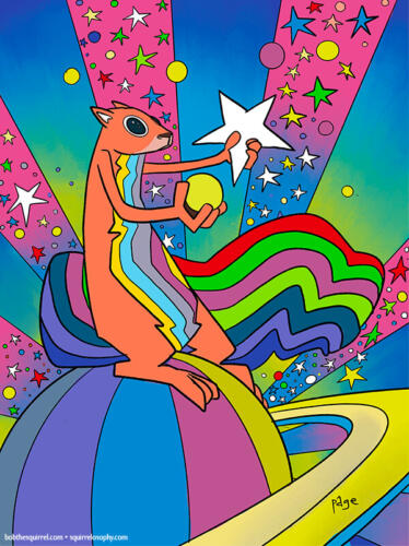 Bob the Squirrel - Peter Max style
